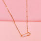 Pearly Safety Pin Necklace