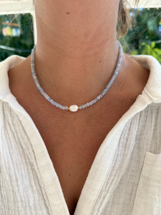 Bubbles & Pearl Beaded Necklace