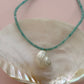 Amazonite Turbo Shell Necklace
