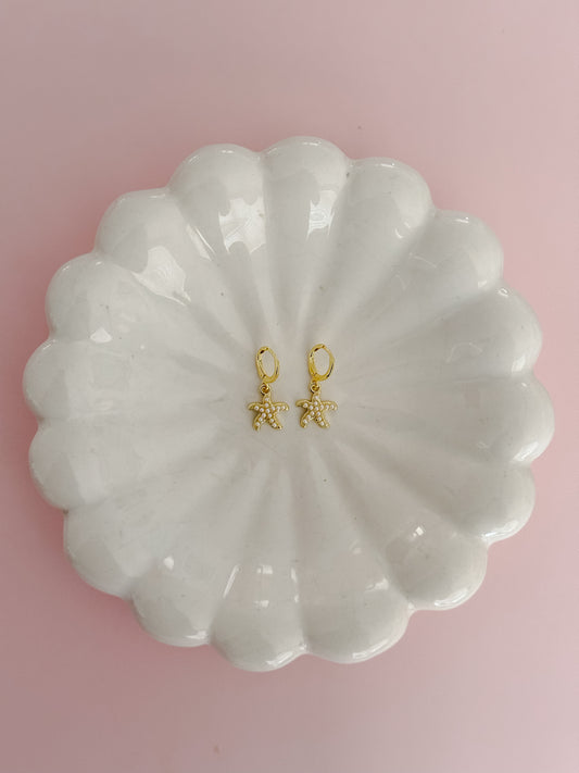 Pearl Starfish Earrings