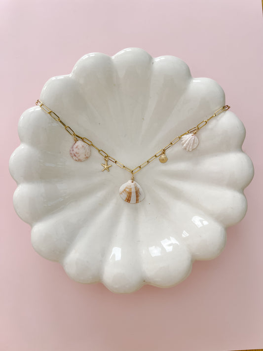 30A Real Seashell Charm Necklace