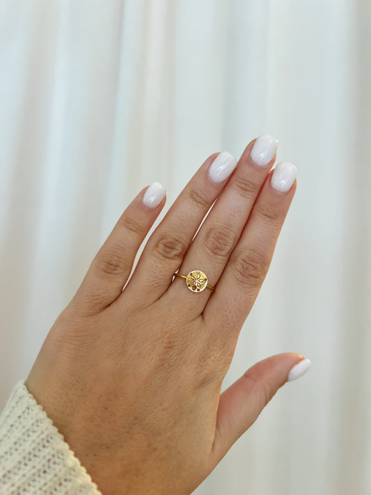 Gold Vermeil Sand Dollar Ring