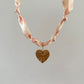 Gold Heart Scarf Necklace