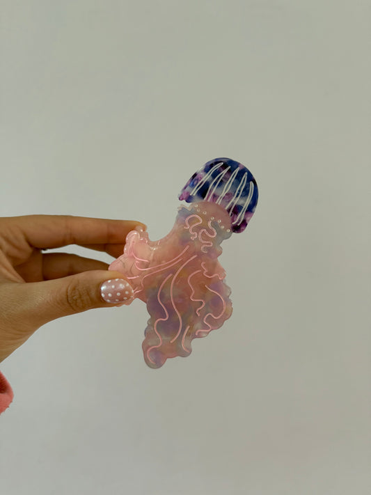 Purpley Pink Jellyfish Hair Clip
