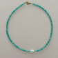 Amazonite & Pearl Beaded Necklace