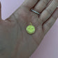 Neon Yellow Smiley Face Necklace