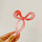 Rose Bow Hair Claw Clip