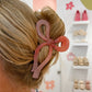 Rose Bow Hair Claw Clip