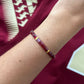 Garnet and Gold Tile Bracelet