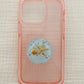 Light Blue & Gold Seashell Starfish Pop Phone Holder Grip