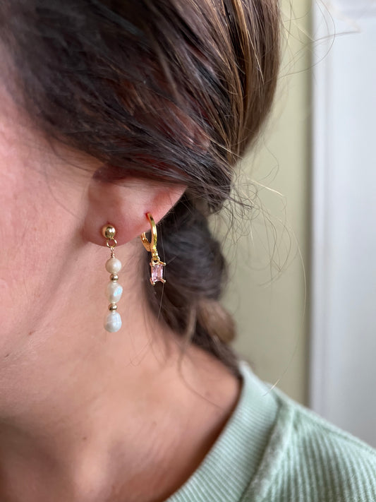 Pearl & Gold Drop Earrings
