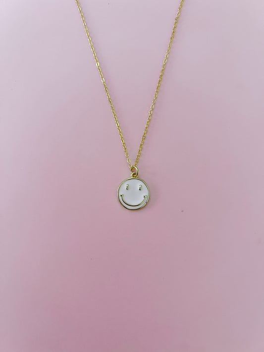 Pale Pink Smiley Necklace