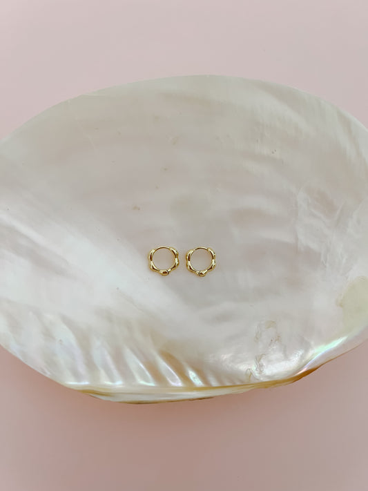 Tiny Bubble Huggie Hoop Earrings