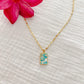 Teal Flowers Necklace