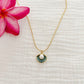 Teal Clam & Pearl Necklace