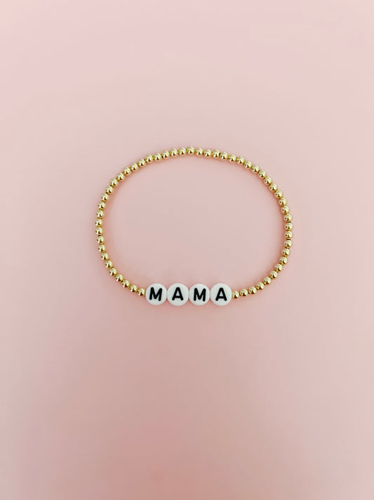 Mama Bracelet with Black Letters