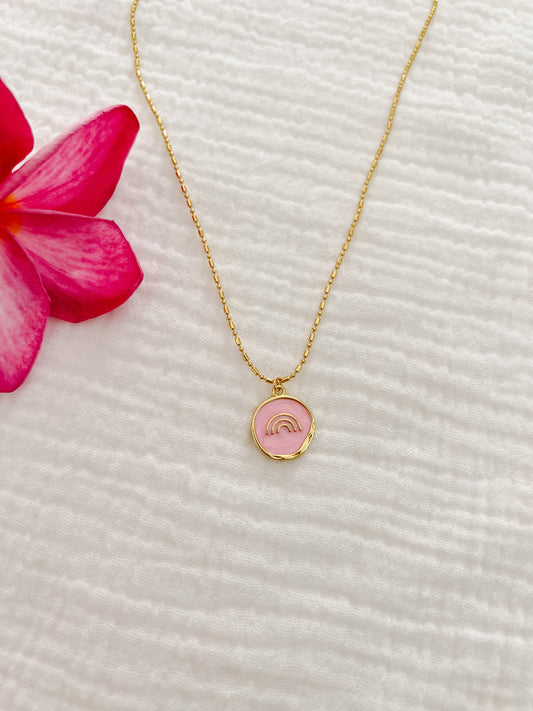 Pink Rainbow Necklace