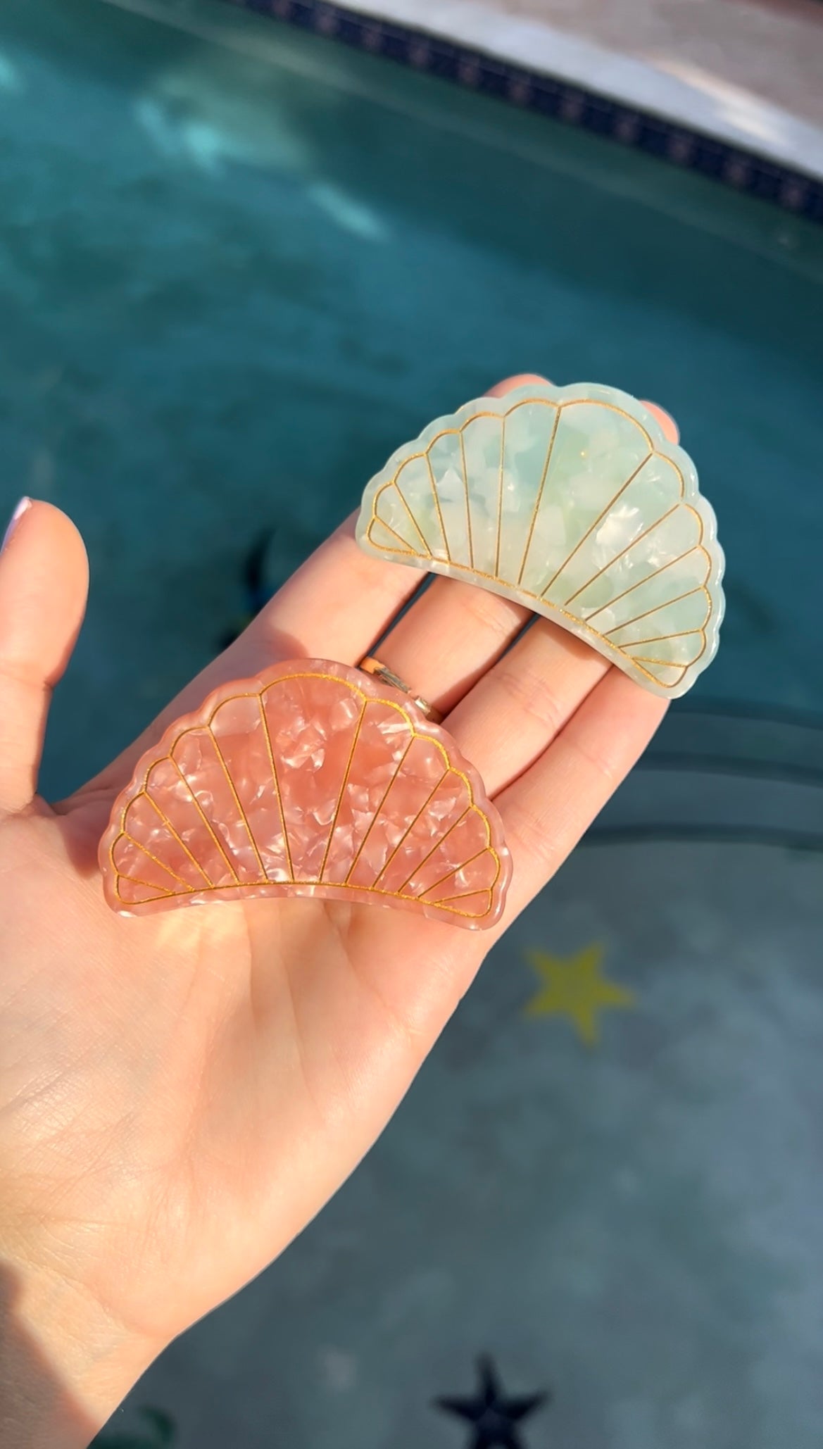 Seashell hair deals clip