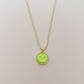 Neon Yellow Smiley Face Necklace