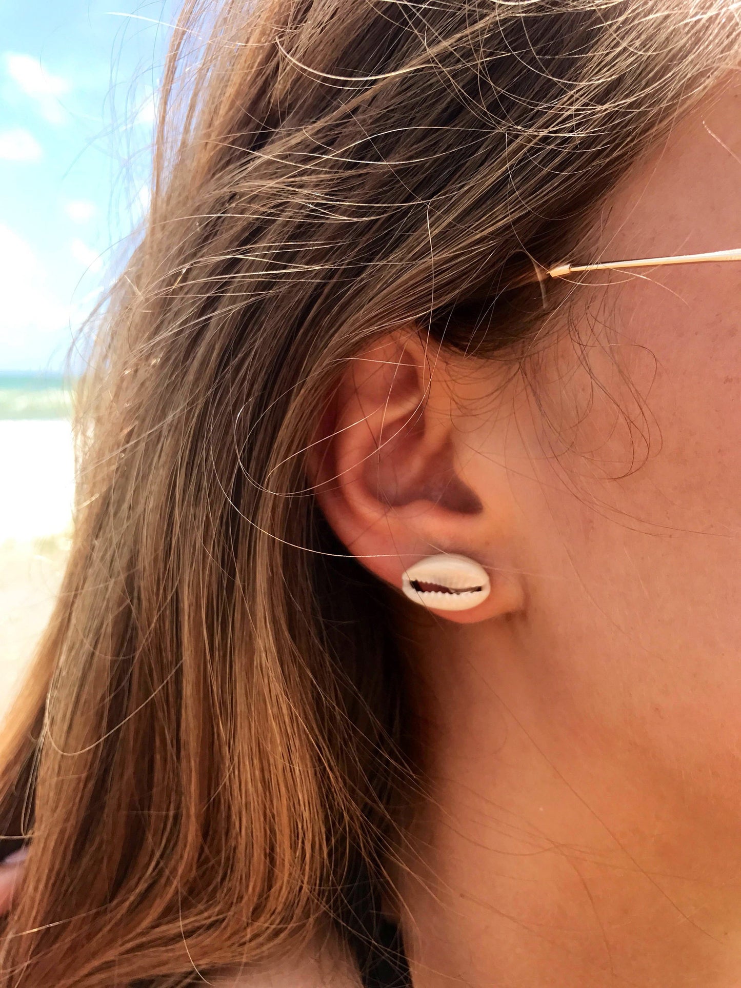 Cowrie Shell Post Earrings