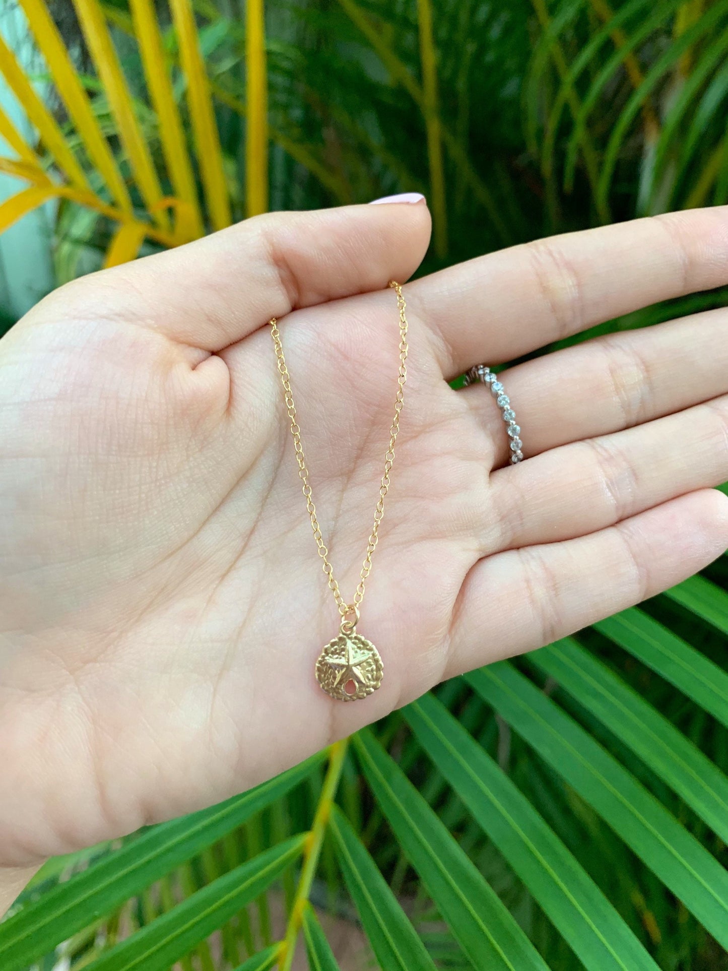 Gold Sand Dollar Necklace