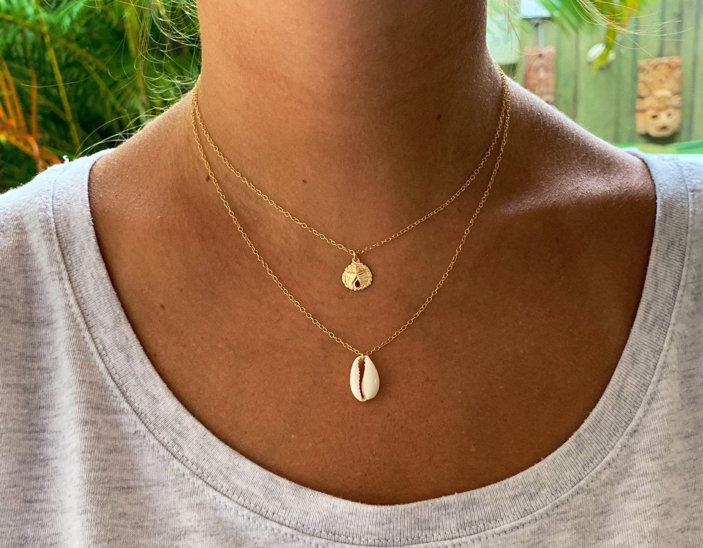 Gold Sand Dollar Necklace