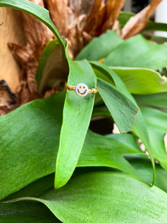 Handmade Keep Smilin’ Smiley Face Ring