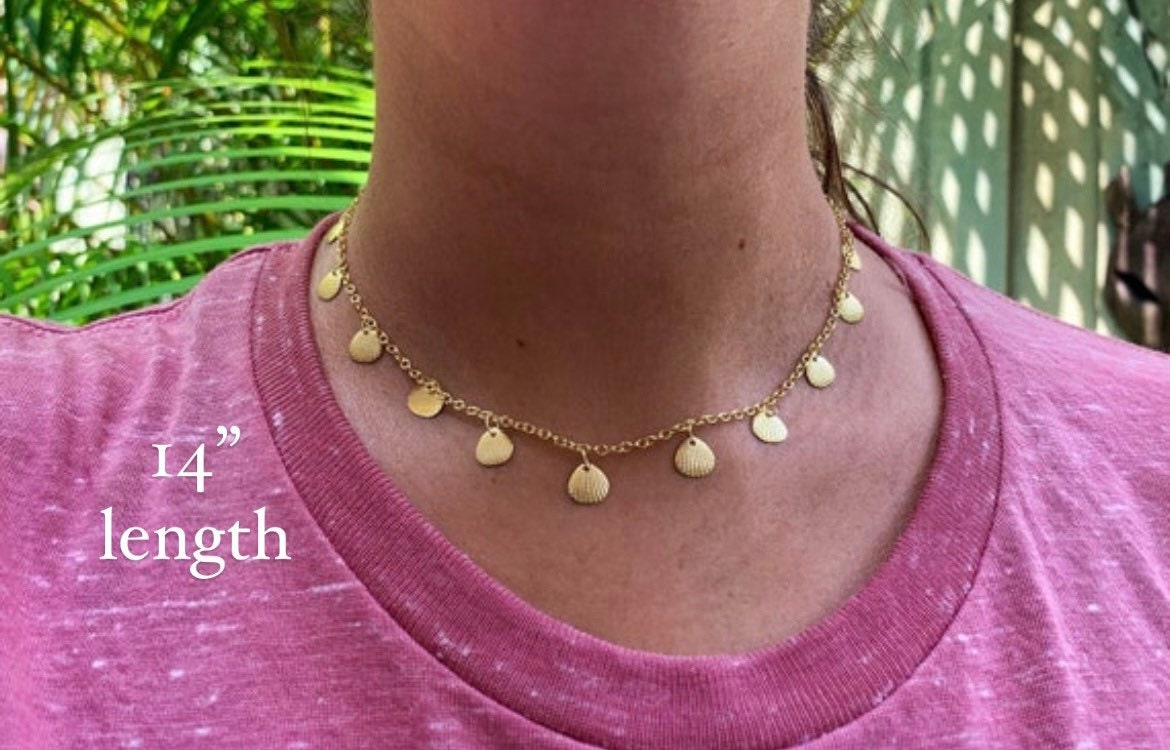 Golden Shells Layering Necklace