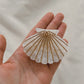 White Scallop Shell Hair Claw Clip