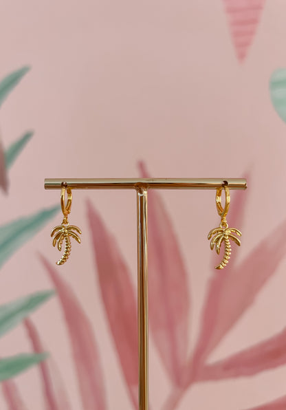 Gold Palm Tree Earrings