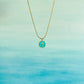 Teal Palm Tree Necklace