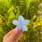 Periwinkle Plumeria Claw Hair Clip