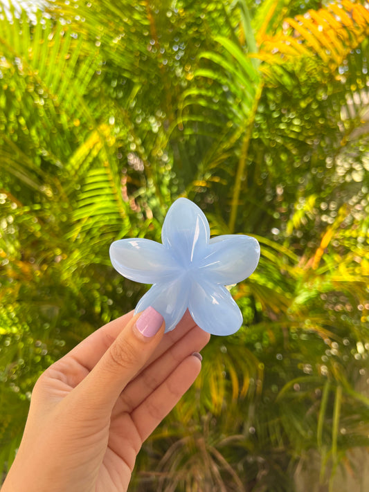 Periwinkle Plumeria Claw Hair Clip