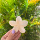 Light Peach Plumeria Claw Clip