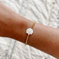 Gold Filled Mother of Pearl Shell Bracelet