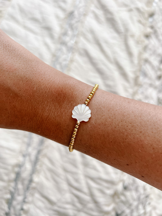 Gold Filled Mother of Pearl Shell Bracelet