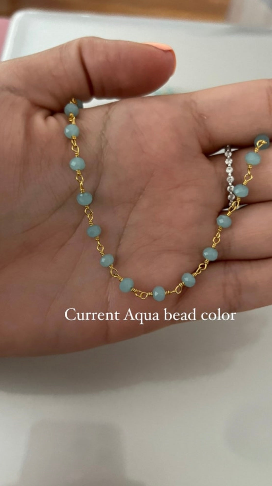 Horizontal Cowrie Shell Necklace on Beaded Chain