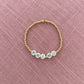 Phi Mu Quatrefoil or Letters Gold Bracelet