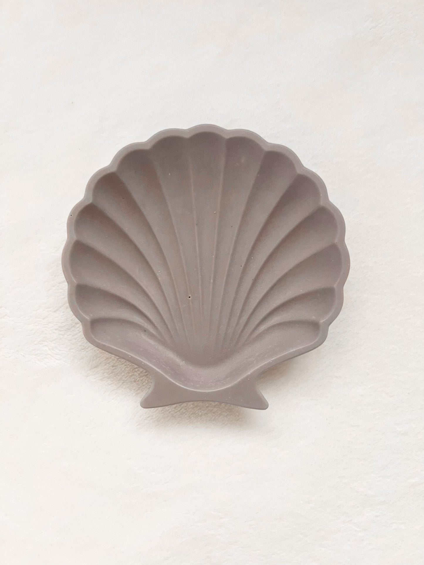 Lavender Grey Seashell Trinket Dish