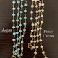 Horizontal Cowrie Shell Necklace on Beaded Chain