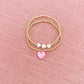 3 Vertical Hearts Gold Filled Bracelet