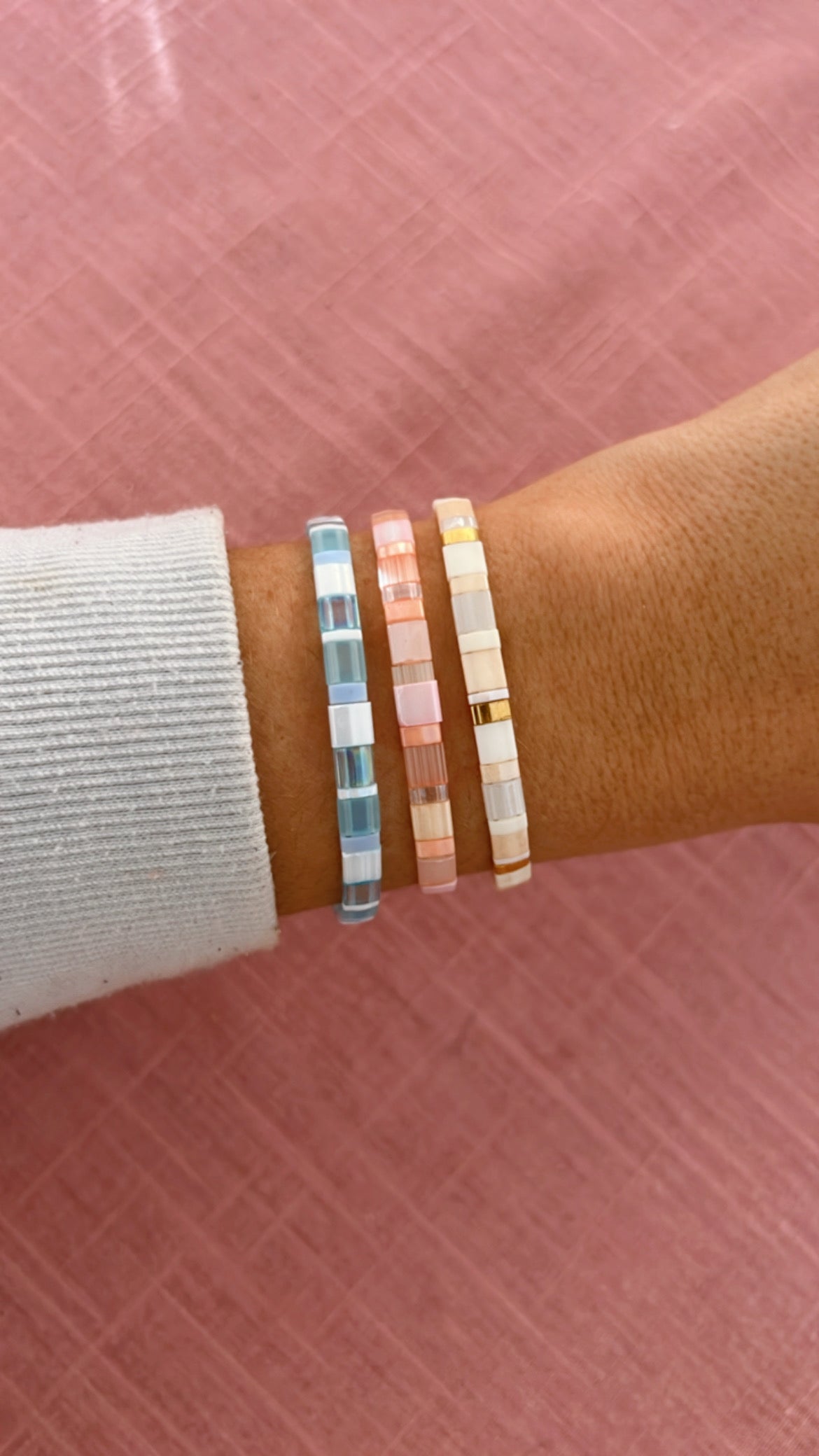 Pink Tile Bracelet