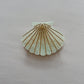 White Scallop Shell Hair Claw Clip