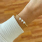 3 Horizontal Heart Shell Gold Filled Bracelet