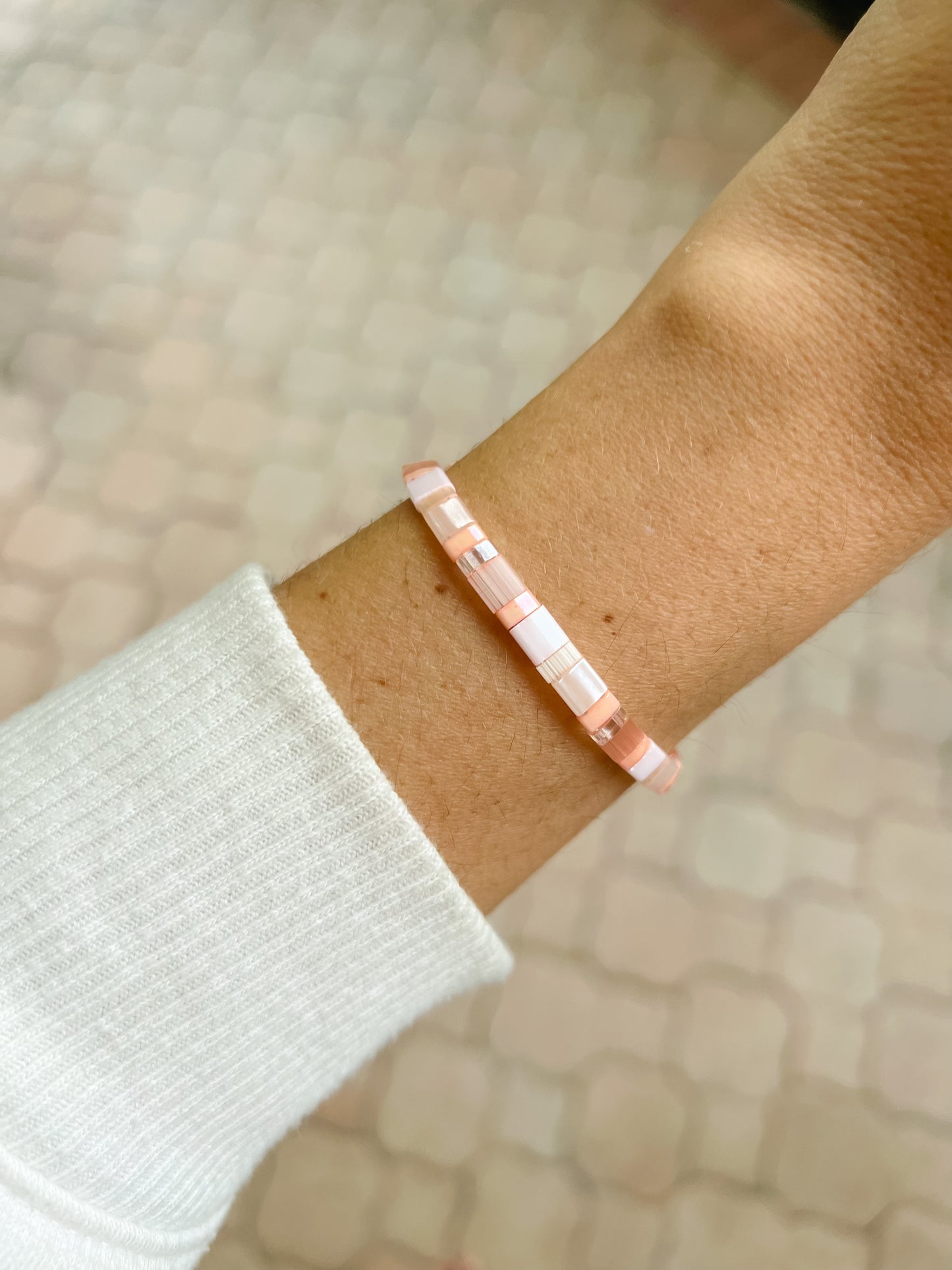 Pink Tile Bracelet