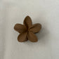 Brown Plumeria Hair Claw Clip
