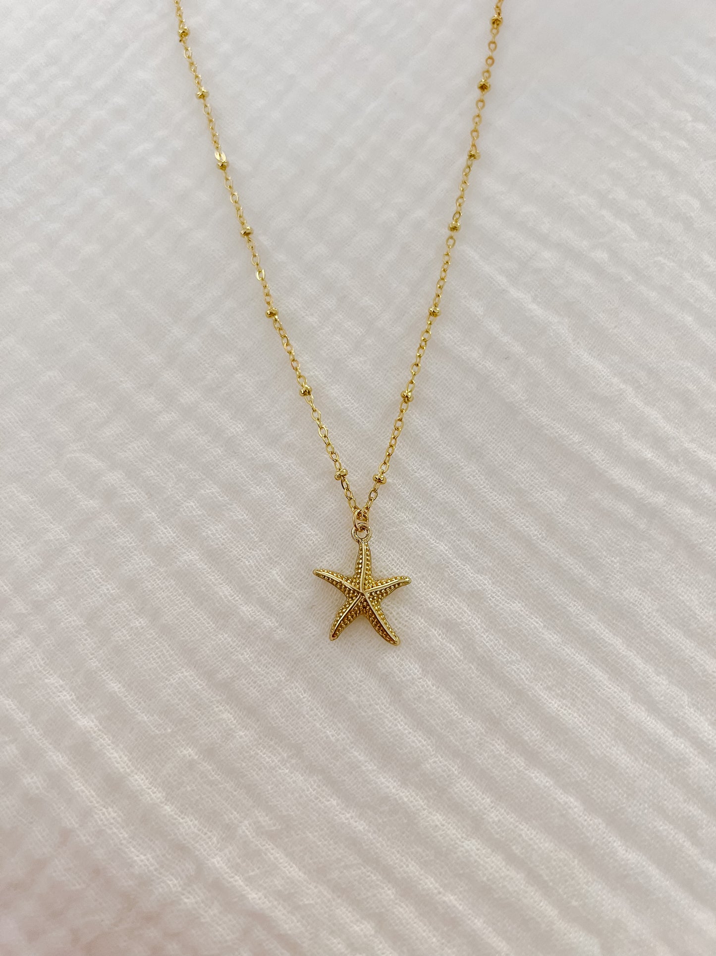 Gold Starfish Necklace