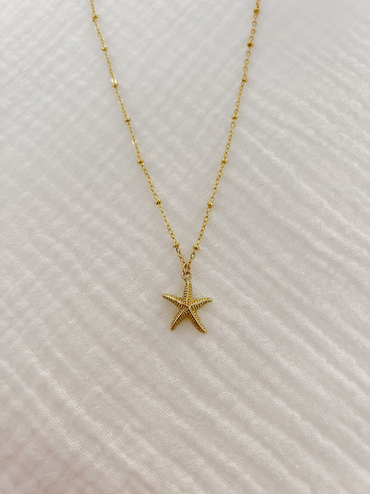 Gold Starfish Necklace