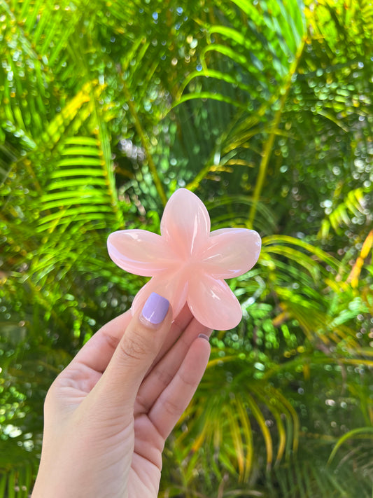 Pink Plumeria Claw Clip