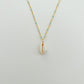 Cowrie Shell Necklace on Color Satellite Chain